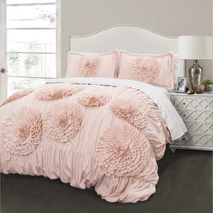 Pink and deals grey bed set